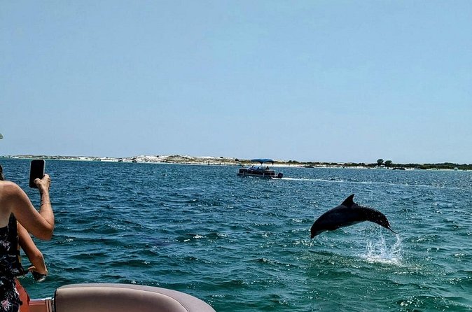 1.5 Hour Tiki Boat Harbor and Dolphin Cruise Destin FL - Comfort and Amenities on the Tiki Boat