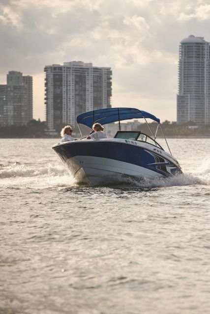 1 hour Miami Private Boat Ride with champagne and captain - Miami’s Coconut Grove Launch Point with Prime Amenities