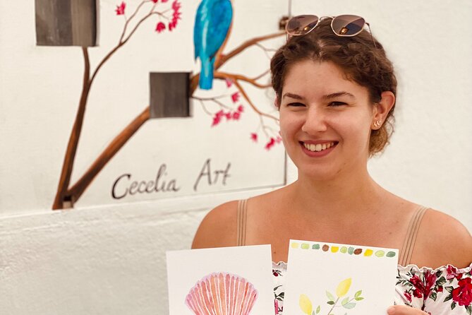 1 Hour Watercolor Workshop in Parikia Paros! - The Experience with Cecelia: A Warm Artistic Guide