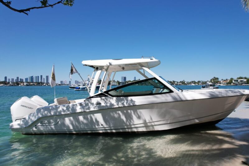 #1 Private Boat Tour and 1 Hour Free Jet Ski Rental in Miami - Island Excursion and Swimming at Star Island