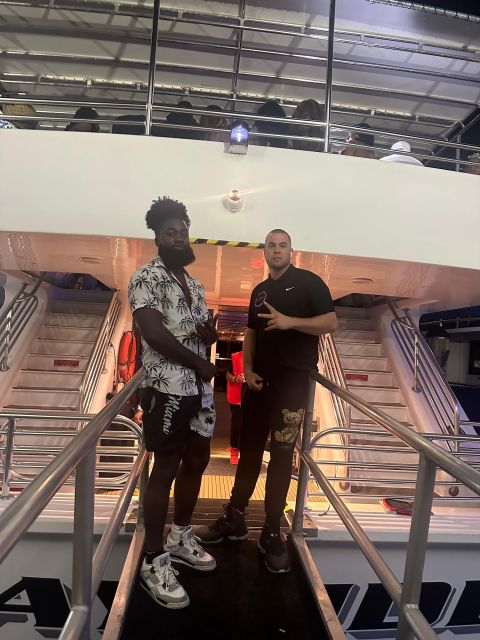 100ft 200 passenger 3 story mega yacht w open bar at Bayside - The Experience on Deck: Dancing, Drinking, and Scenic Views