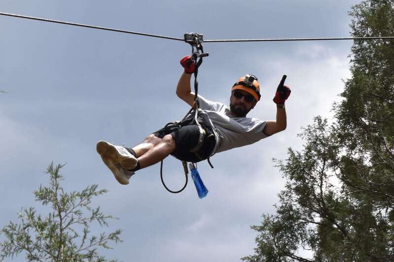 12-zipline Adventure in the San Juan Mountains near Durango - The Optional Jump and Landing Choices