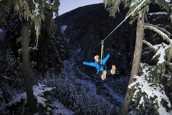 2 Hour Late Afternoon Winter Zipline Adventure - Scenic Ziplines Set in Whistler’s Winter Wonderland