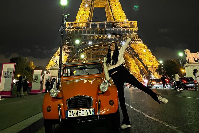 2-hour Private Night Ride in a Citroën 2CV in Paris - The Champs-Elysées and the Arc de Triomphe