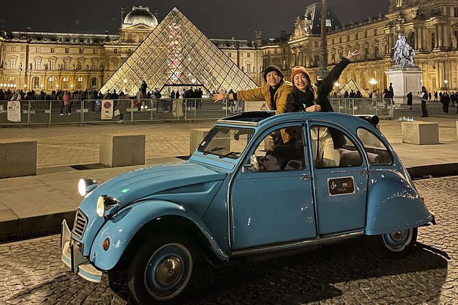 2-hour Private Night Ride in a Citroën 2CV in Paris - The Eiffel Tower’s Sparkling Lights
