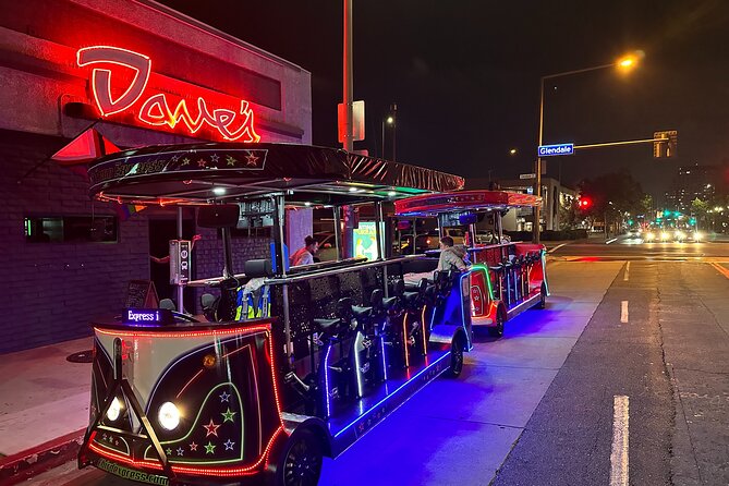 2 Hours Party Bike Pub Crawl Tour in Glendale California - Logistics and Group Dynamics