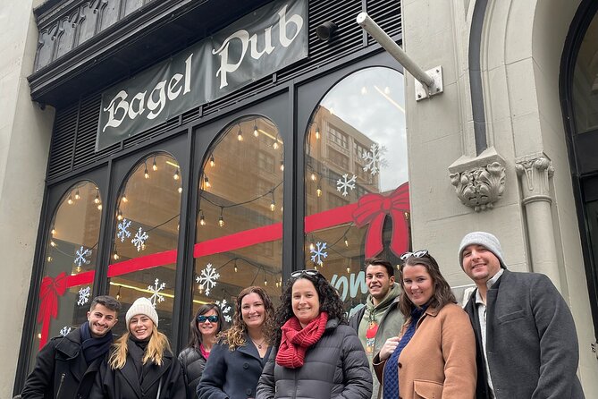 2 hr Guided Bagel Tour with Bagel Tastings - Sampling Bagels and Toppings at the Bagel Market