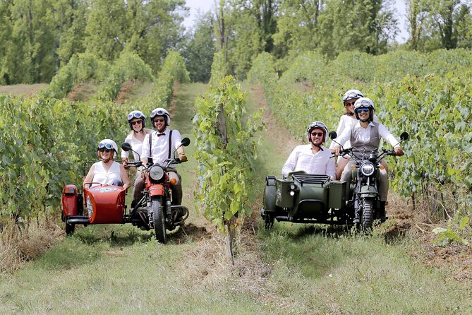 2 in 1 - Visit of Bordeaux and excursion in a vineyard - The Experience of Riding in a Vintage Sidecar