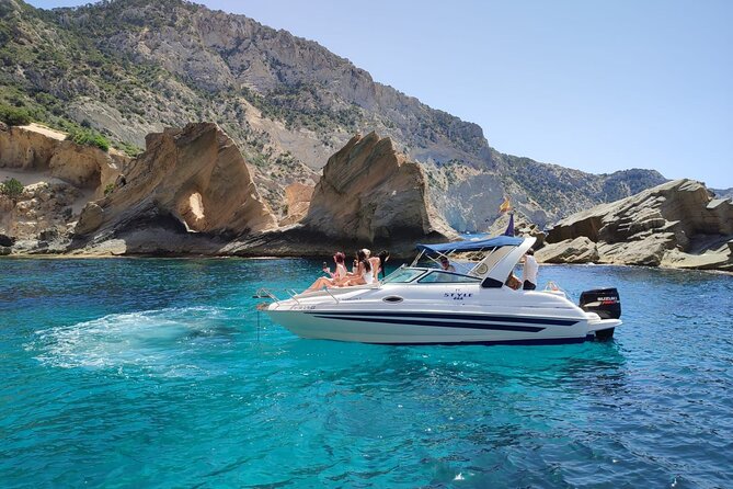 3 hour boat trip around the west coast of IBIZA - Cala Comte: A Scenic Bay with Two Snorkel and Drink Stops