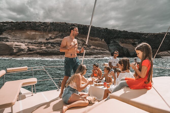 3-hour catamaran excursion along the Costa Adeje - Scenic Views of Fañabé, Torviscas, and Mount Teide