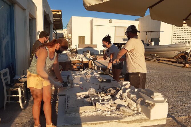 3-Hour Marble Workshop Creating your own Souvenir out of ( Paros ) Marble - Suitable Experience for All Ages