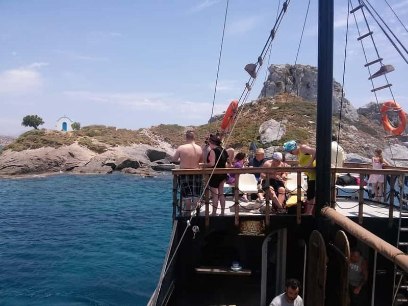 3 Island Cruise to Nisyros, Volcano, St.Antonios, Yali & BBQ - Return Journey and Relaxation on Deck
