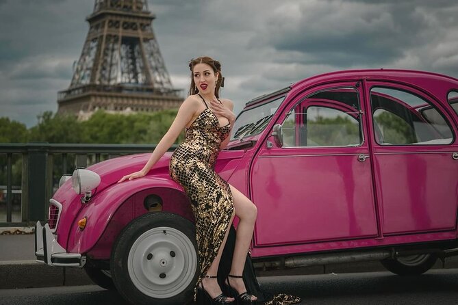 3H Champagne Tour Through Paris by Night in a Pink Citroën 2CV - Explore the Artistic and Historic Heart of Paris