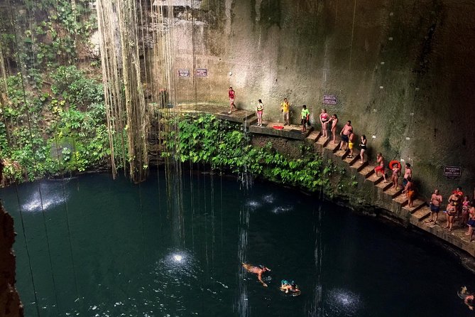 4 best spots in Cancún 1day! CHICHÉN ITZÁ, 2CENOTES, PINK LAKE - Lunch and Swimming at Cenote Ik Kil