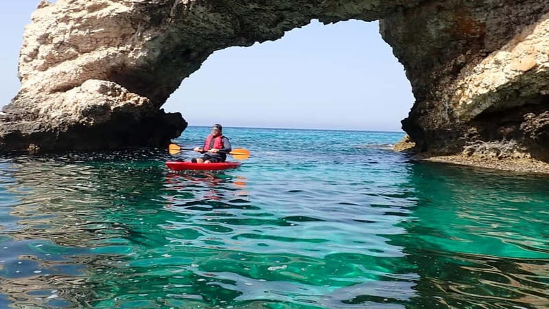 4-hour Ayia Napa SeaCaves Guided Kayaking from Limnara beach - Explore Cyprus Stunning Sea Caves and Natural Arch in Ayia Napa