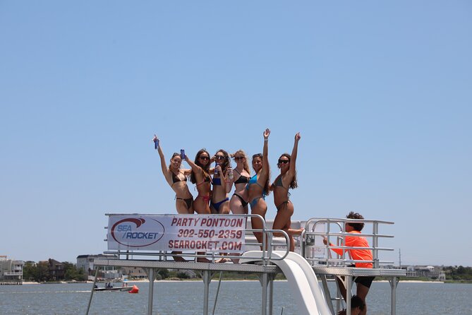 4-Hour Ultimate Party Pontoon Boat Rental in Chincoteague Island - The Double Deck Pontoon with a Water Slide: The Main Feature