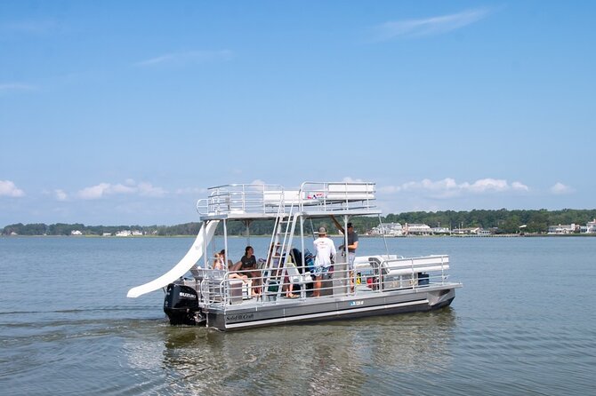 4-Hour Ultimate Party Pontoon Boat Rental in Chincoteague Island - The Water Slide: Adding a Splash of Fun