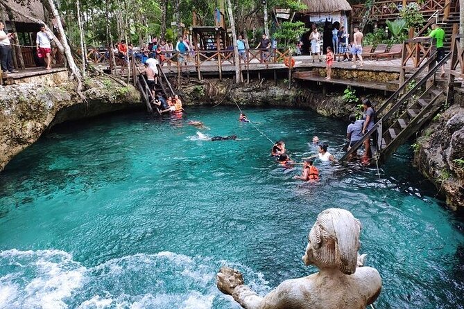 4x1 tour:Tulum/Coba,Cenote,Mayan Village& 5th Av Playa del Carmen - Refreshing Swim at Cenote Taak Bi Ha in the Jungle