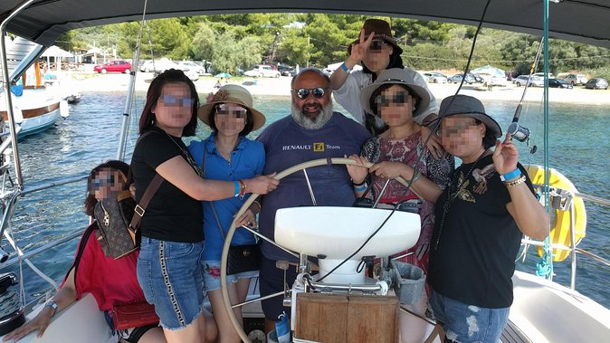 5 hours from Sithonia: Sailing trip secluded coves & Islands - The Experience of Captain George and the Crew