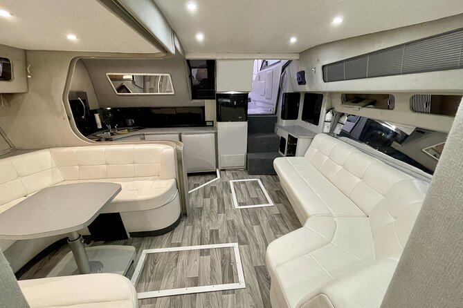 50ft Luxury Yacht Tour in Miami Beach Captain, Champagne & Party! - Party Atmosphere with Music and Champagne