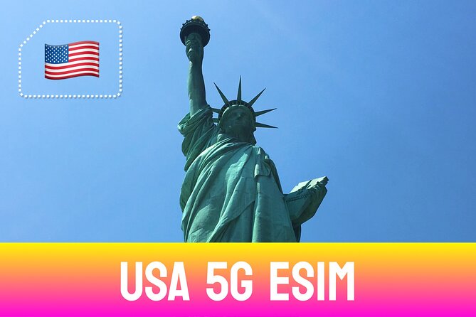 5G USA eSIM - Up to 50GB with Zero Roaming Fees - Stay Connected in the USA with the 5G USA eSIM for Just $3.54