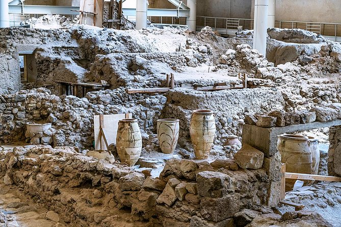 6 hours - Semi Private Island Tour with Wine Tasting and Food Pairing - Drive Along the Black Sand of Perivolos Beach