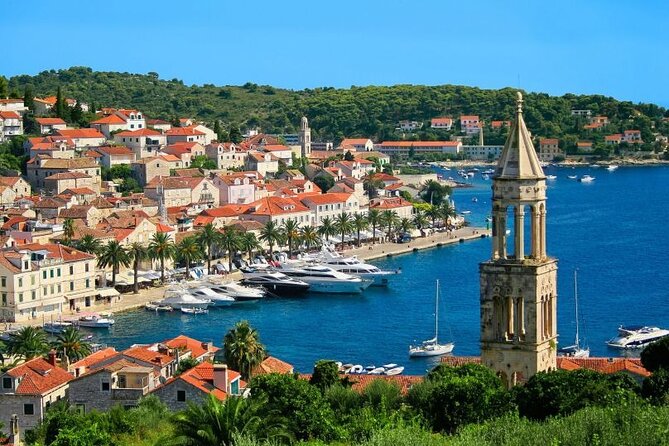 6 Island Hopping & Blue Mysteries: Shared Tour from Split - Scenic View of the Pakleni Islands en Route to Hvar