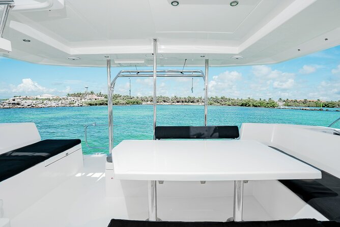 8-Hour Private 40' Cat 2 Stop to Cozumel, Food, Drinks & Snorkel - Overview of the Private Catamaran Experience