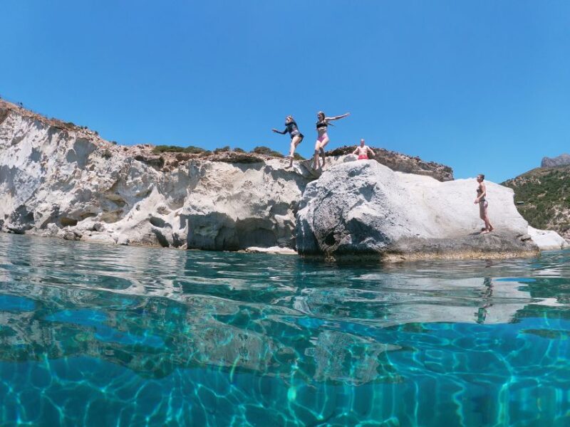 Adamantas: Milos Sightseeing Sailboat Cruise - Relaxing at Agios Dimitrios Bay