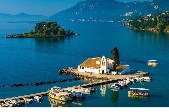 Admire the most Iconic Sights of Corfu in One Day - Starting with the Iconic Mouse Island and the Monastery of Panagia Vlacherna