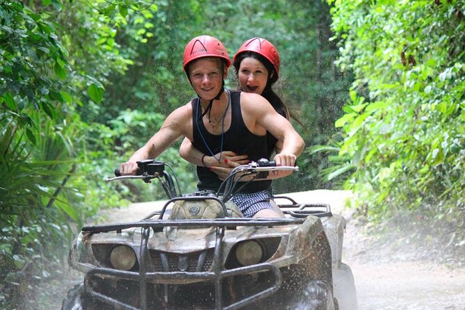 Adrenaline Combo 3 in 1 - ATV'S, (Shared), Ziplines & Cenote from Cancún - Cancuns Jungle ATV Adventure Through rugged trails