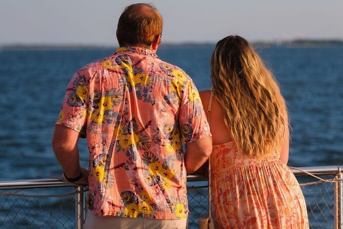 Afternoon Charleston Historic Harbor Sail - Lux Catamatan - Passing the USS Yorktown Aircraft Carrier