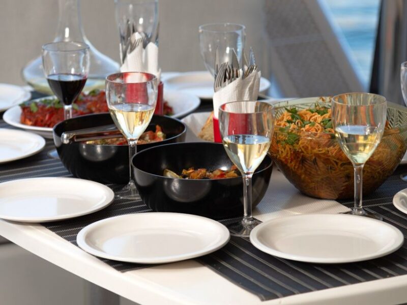 Ag. Nikolaos: Catamaran Trip with Food, Drinks, & Water Toys - The Fresh Cretan Lunch and Beverages