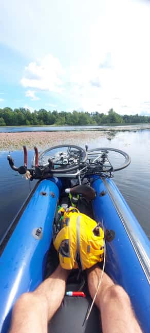 Agunnaryd: Guided Bike Rafting Tour - Key Points