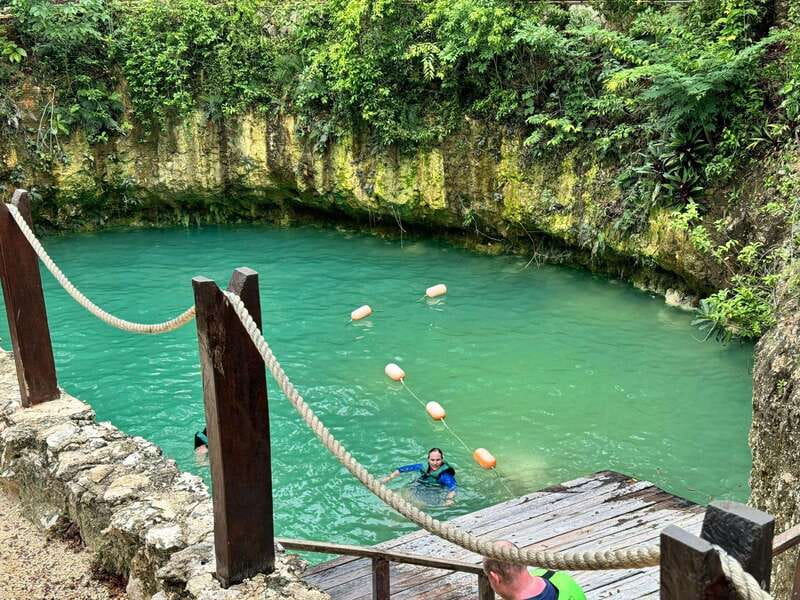 Air & Water Tour - Relax and Swim in the Open Cenote After the Canopy Run