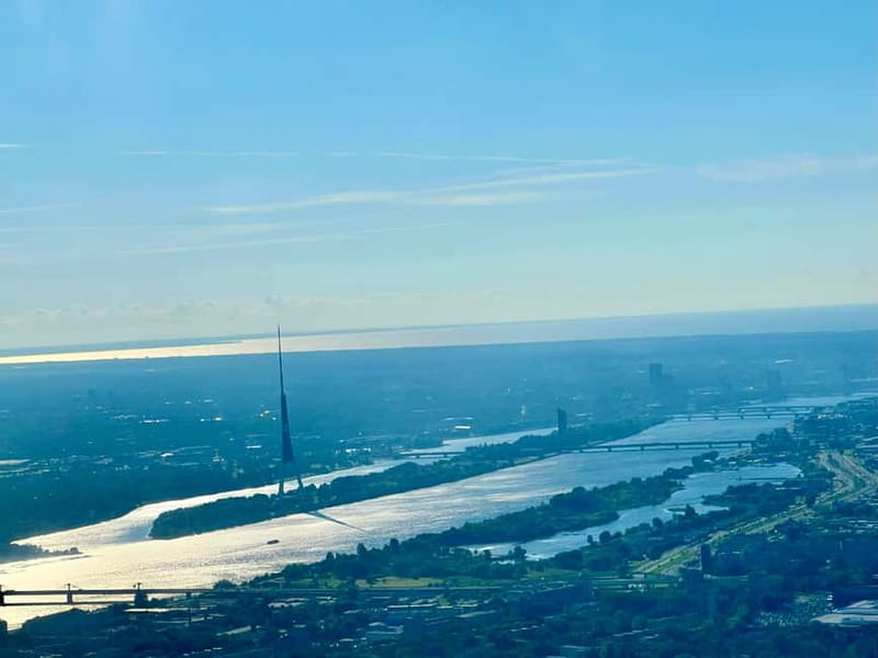 Airplane flight over Riga or Latvia - Key Points