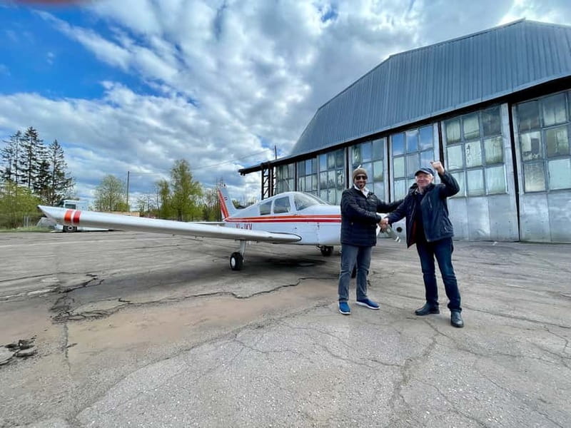Airplane flight over Riga or Latvia - The Experience and Comfort of the Cessna 4-Seat Airplane