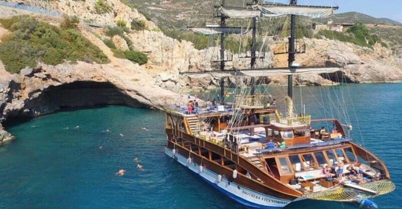 Alanya: Catamaran Boat Tour with Snorkeling with Lunch - Cave and Bay Stops: What to Expect