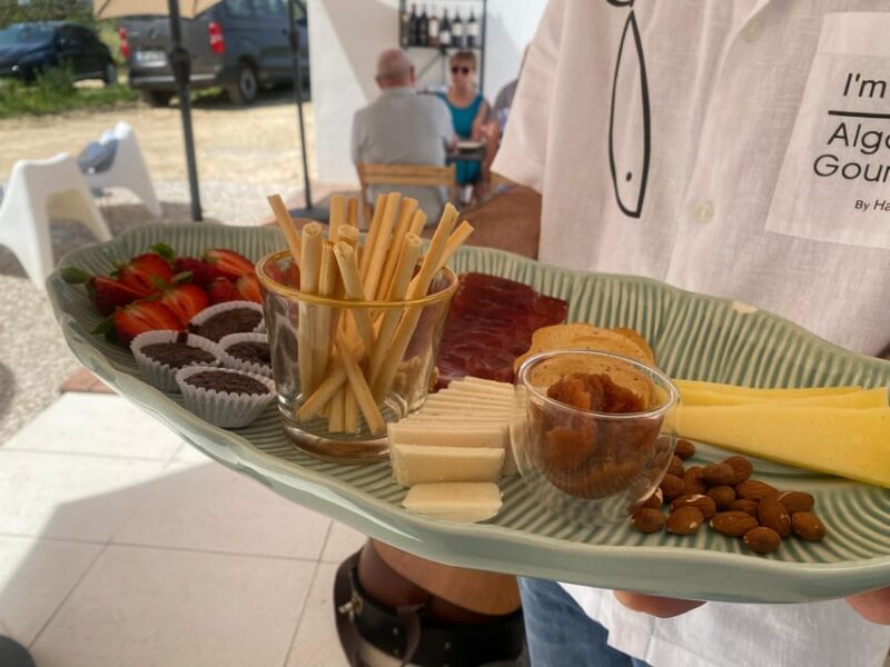 Albufeira/Porches/Vilamoura: Wine Tasting with Tapas & Music - A Delicious Journey through Algarve Wine, Tapas, and Music for $63