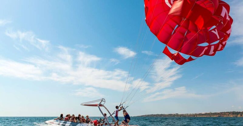 Albufeira: Single, Double or Triple Parasailing Tour - Sharing the Flight: Solo, Double, or Triple Parasailing