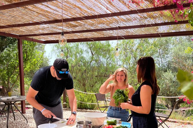 Algarvian Style Fish BBQ Class with Market Tour - Relaxing Under Bougainvillea with Homemade Limoncello