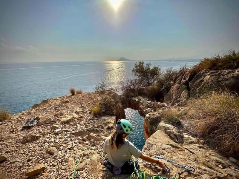 Alicante: Guided climbing "Erikindia" route - The Unmissable 50-Metre Aerial Abseil