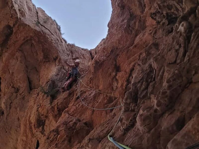 Alicante: Guided climbing "Parle" route - The Spectacular 50-Meter Aerial Abseil