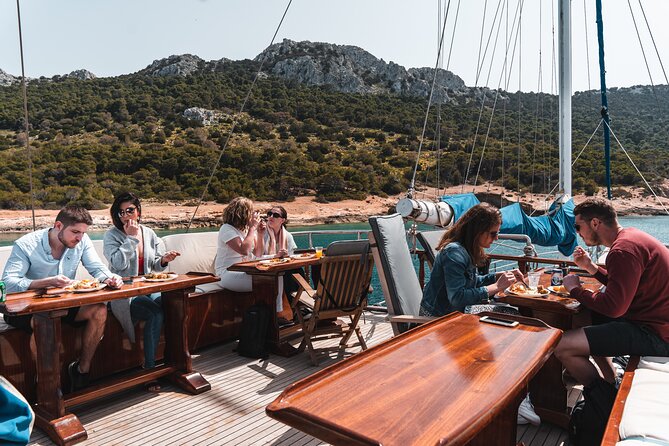 All Day Cruise -3 Islands to Agistri,Moni, Aegina with lunch and drinks included - Cruising Toward Aegina with a Storytelling Stop