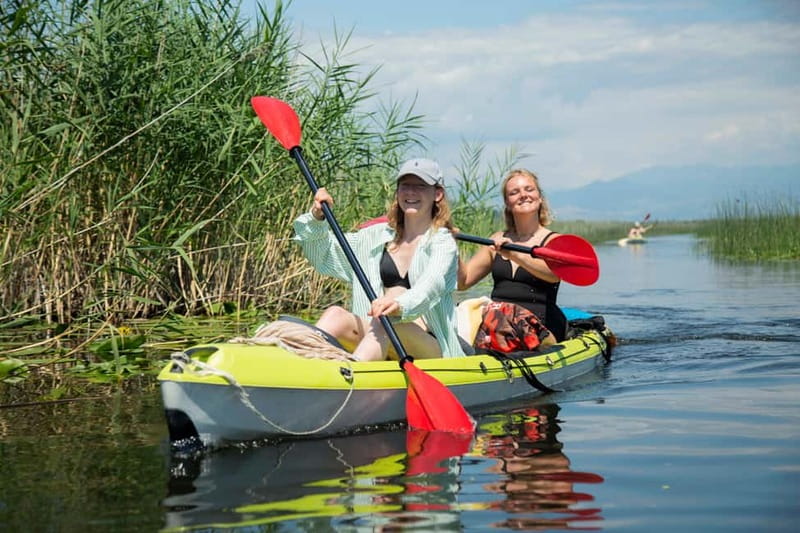 All Day Self-Kayaking to secret spots and wildlife observing - Discover Self-Guided Kayaking on Skadar Lake with Boat Milica kayaking