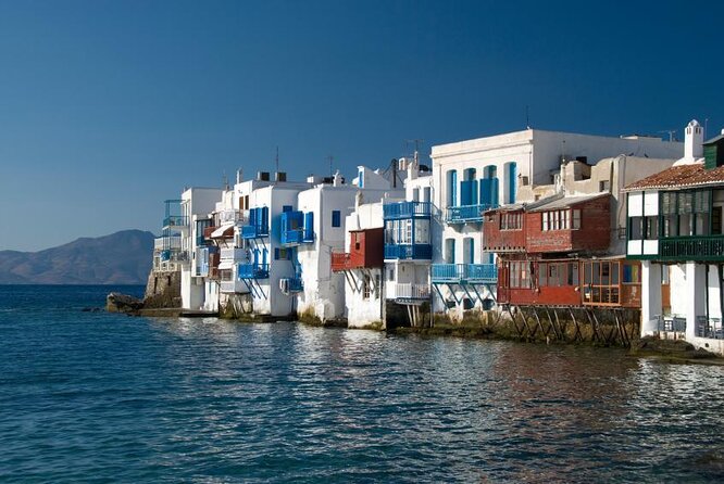 All incl. Rhenia & Sunset at Little Venice, hotel/cruise pickup - Unique Mykonos Sunset Cruise with Rhenia & Little Venice Views