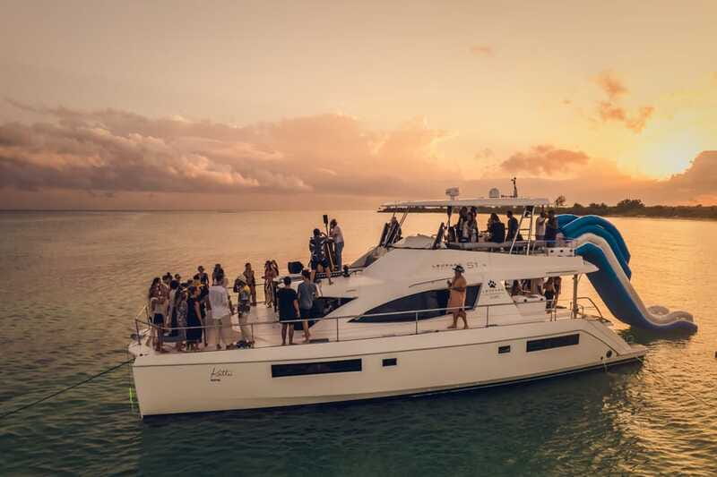 All-Inclusive Cancun:DJ Evening Beat in 51' Leopard PowerCat - Onboard Dining and Drinks Experience