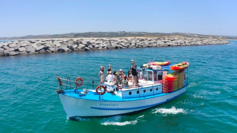 Alvor: Explore Caves Boat and Kayak Tour - The Vintage Wooden Boat “Frontino” from 1957 Sets the Tone