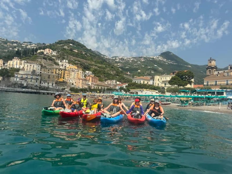 Amalfi: Kayak-Snorkel to Pandora Cave, Hidden Beach & Drinks - Beachside Drinks and Fresh Fruit Snacks