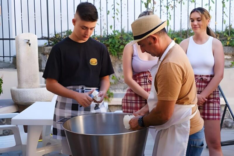 Amalfi: Make Fresh Pasta, Mozzarella & Tiramisù with wine - Preparing Pasta with Grandma’s Recipe